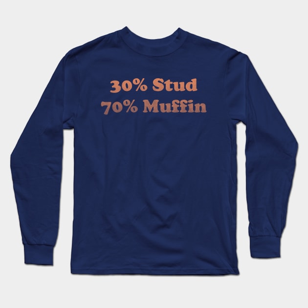 30 Stud, 70 Muffin, Stud Muffin Shirt, Joke Shirt Men, Funny Dads Shirt, Muffin Tee, Fathers Day Shirt, Funny Husband T shirt, Workout Long Sleeve T-Shirt by Y2KSZN